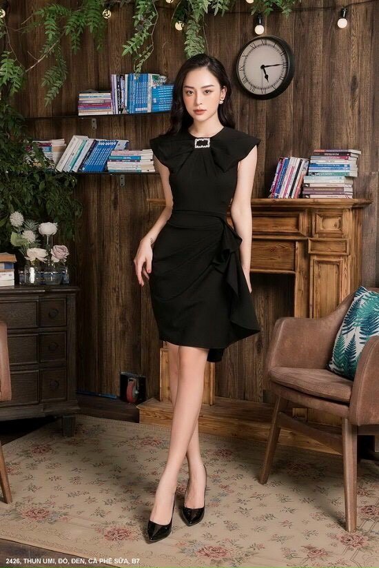 Đầm Dún Eo Tay Dún - D2426